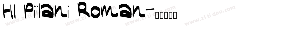 HI Piilani Roman字体转换